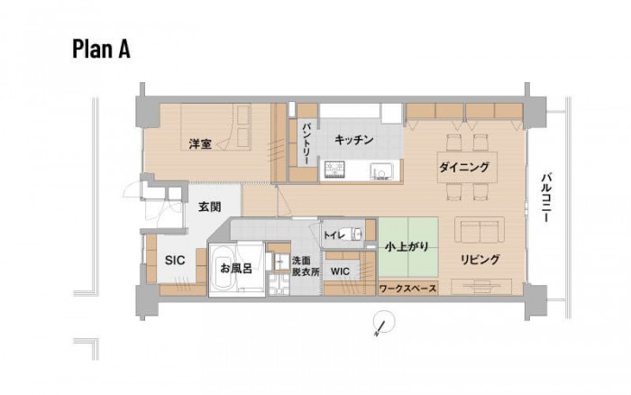 収納力のある間取り図