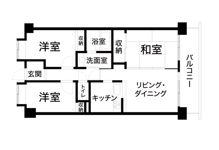 LDKの間取り図