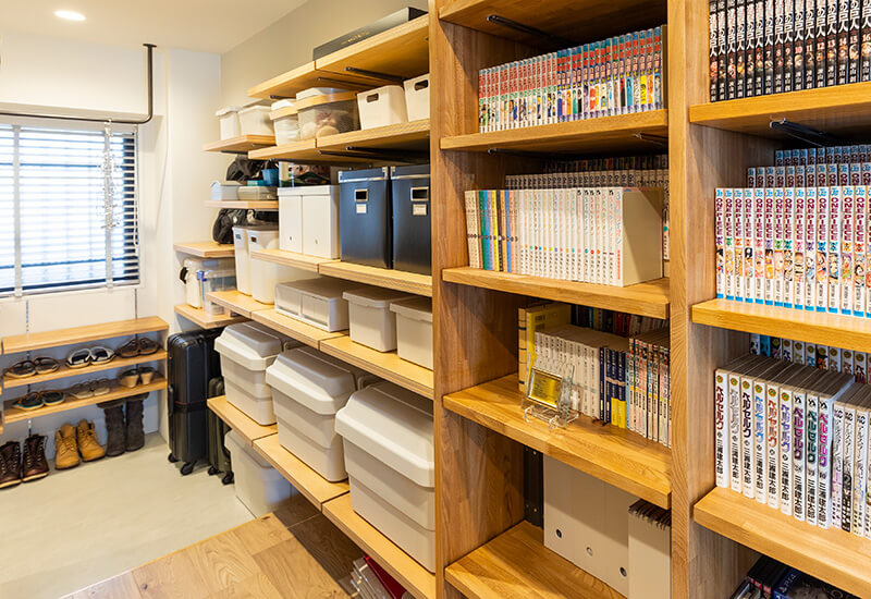 洗濯物干しがある土間収納