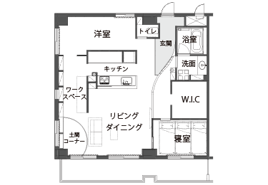 リノベーション後の間取り図