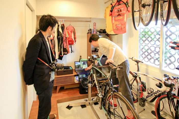 ロードバイクとPCを接続