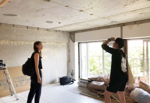 スケルトン状態の中古マンションの室内