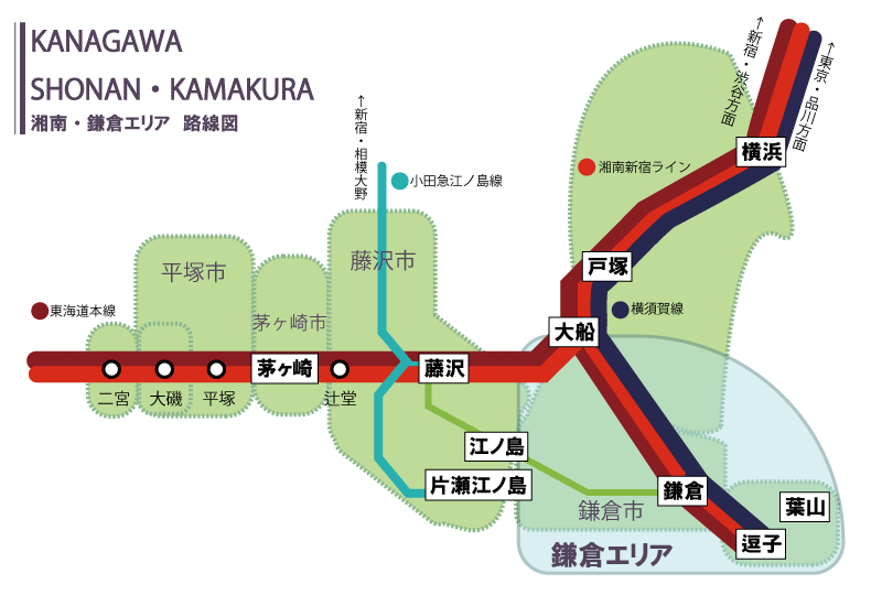 鎌倉エリア路線図